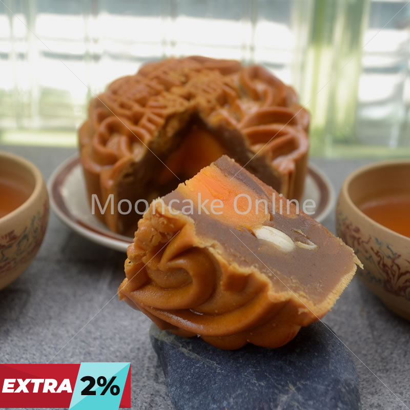单黄莲蓉 Lotus Paste Mooncake with 1 Yolk [4 pieces] [Extra 2%]