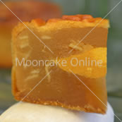 单黄白莲蓉月饼 White Lotus Paste Mooncake with Single Yolk