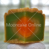 咸香翡翠月饼 Baked Moon Cake with Salted Bean Paste & Jade Pandan