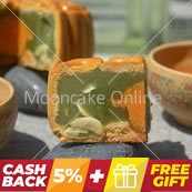 单黄翡翠 Pandan Lotus Paste Mooncake with 1 Yolk [4 pieces]