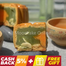 单黄翡翠 Pandan Lotus Paste Mooncake with 1 Yolk [4 pieces]