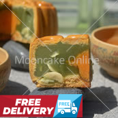 单黄翡翠 Pandan Lotus Paste Mooncake with 1 Yolk